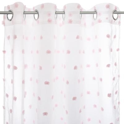 Rideau chambre enfant multi pompons Rose - Atmosphera For Kids