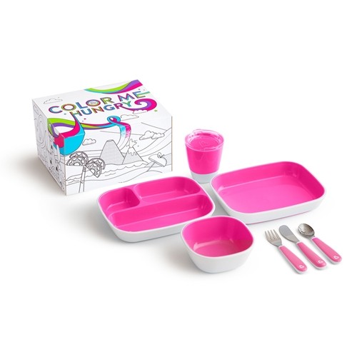 Coffret repas enfant 7 pièces Rose Munchkin