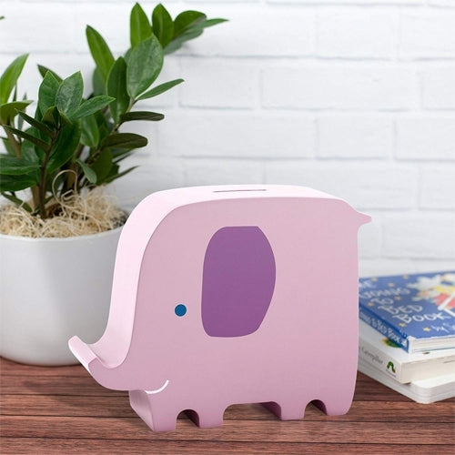 Tirelire en bois élephant Rose - Pearhead