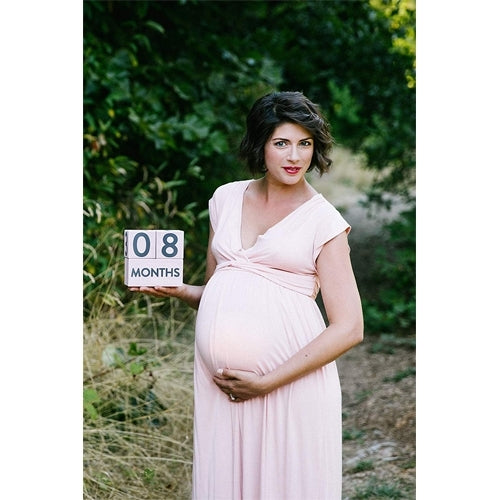 Blocs âge en bois bébé Rose - Pearhead