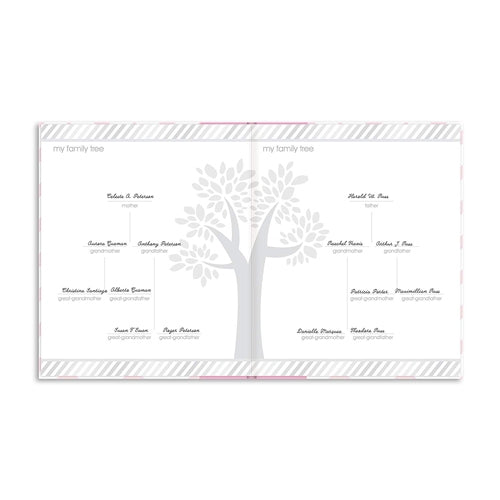 Livre de naissance bébé 2 en 1 Rose en Anglais - Pearhead