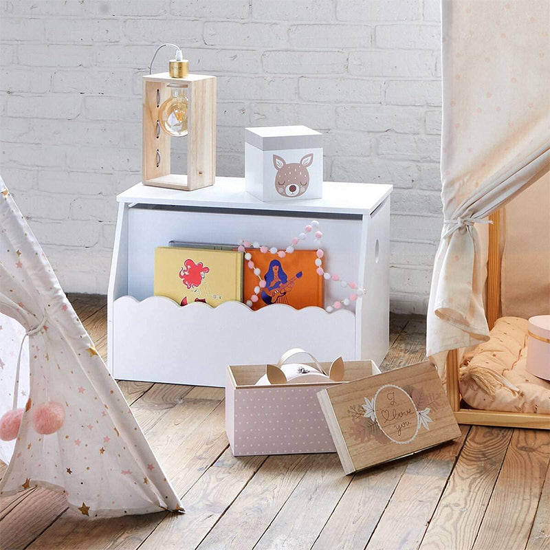 Coffre a jouets bibliothèque blanc - Atmosphera For Kids