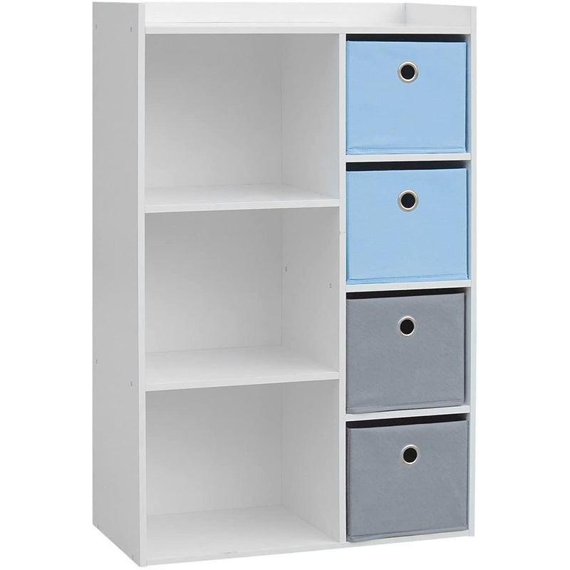 Meuble de rangement 3 niches avec 4 tiroirs Bleu - Atmosphera For Kids