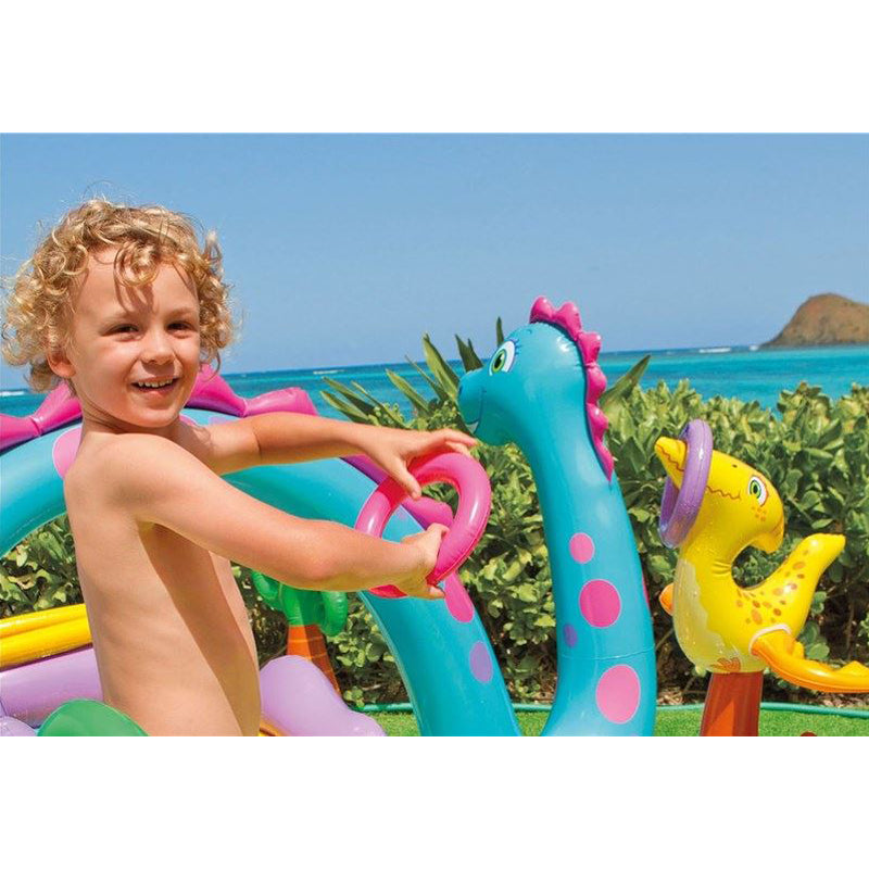 Aire de jeu aquatique gonflable Dinoland 333 x 229 x 112 - Intex