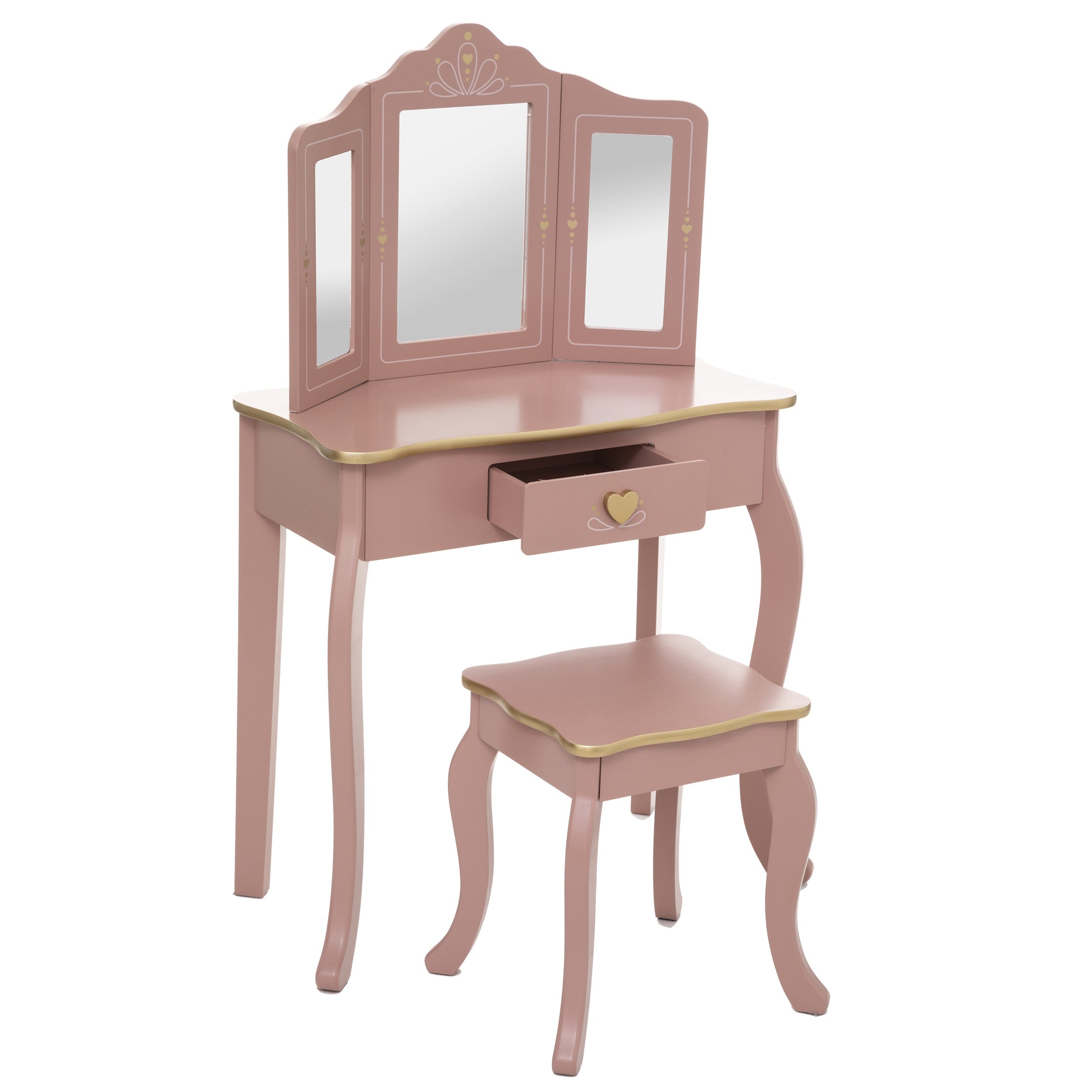 Coiffeuse avec tabouret Sissi Rose - Atmosphera For Kids