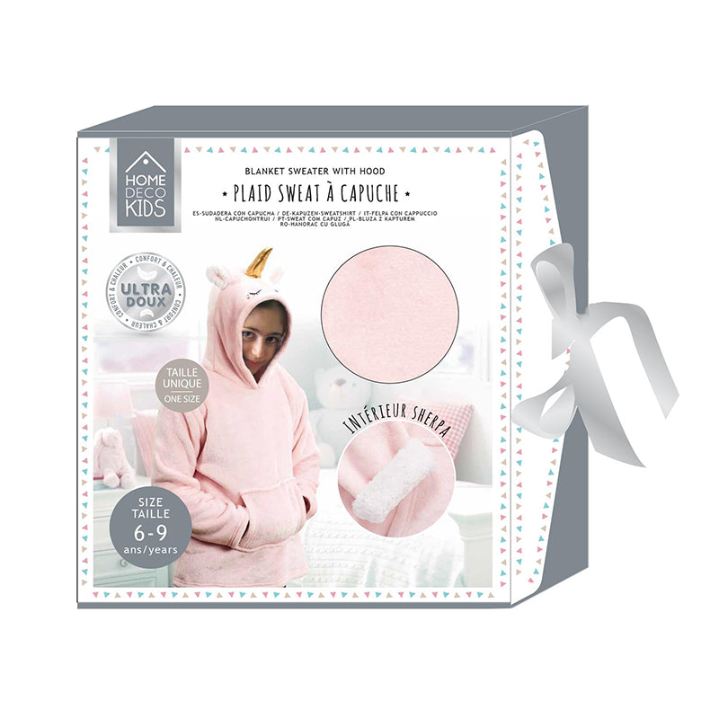 Plaid manche à capuche enfant Licorne - Home Deco Kids