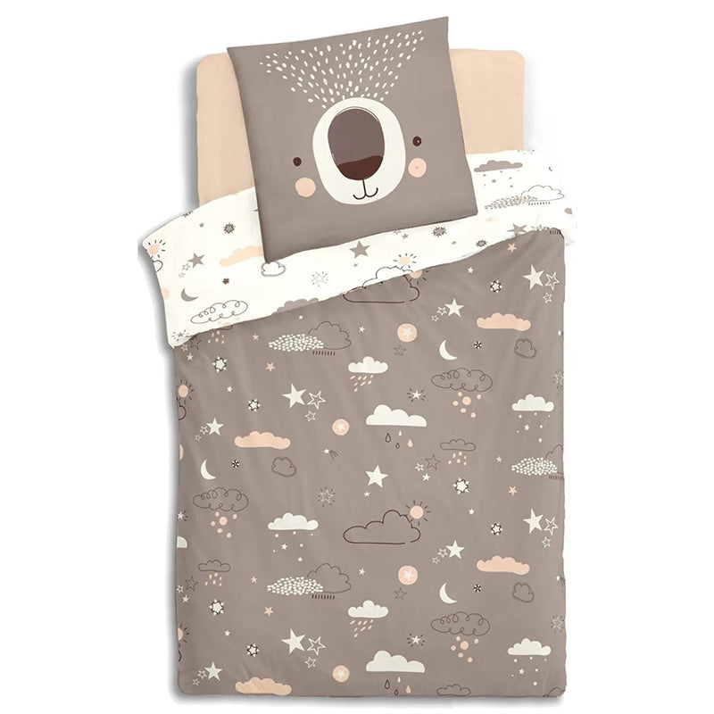 Lit ILAN avec son matelas 90x190x10 et parure Ours - Atmosphera For Kids
