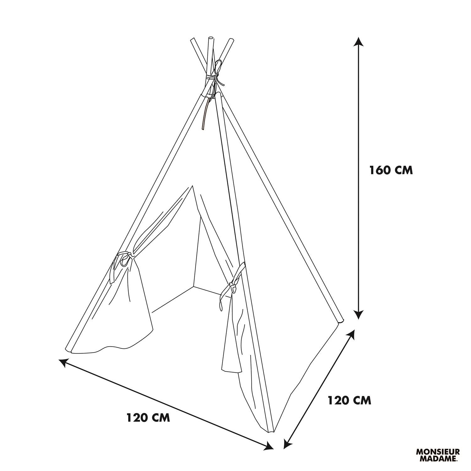 Tipi Madame Princesse Rose - Home Deco Kids