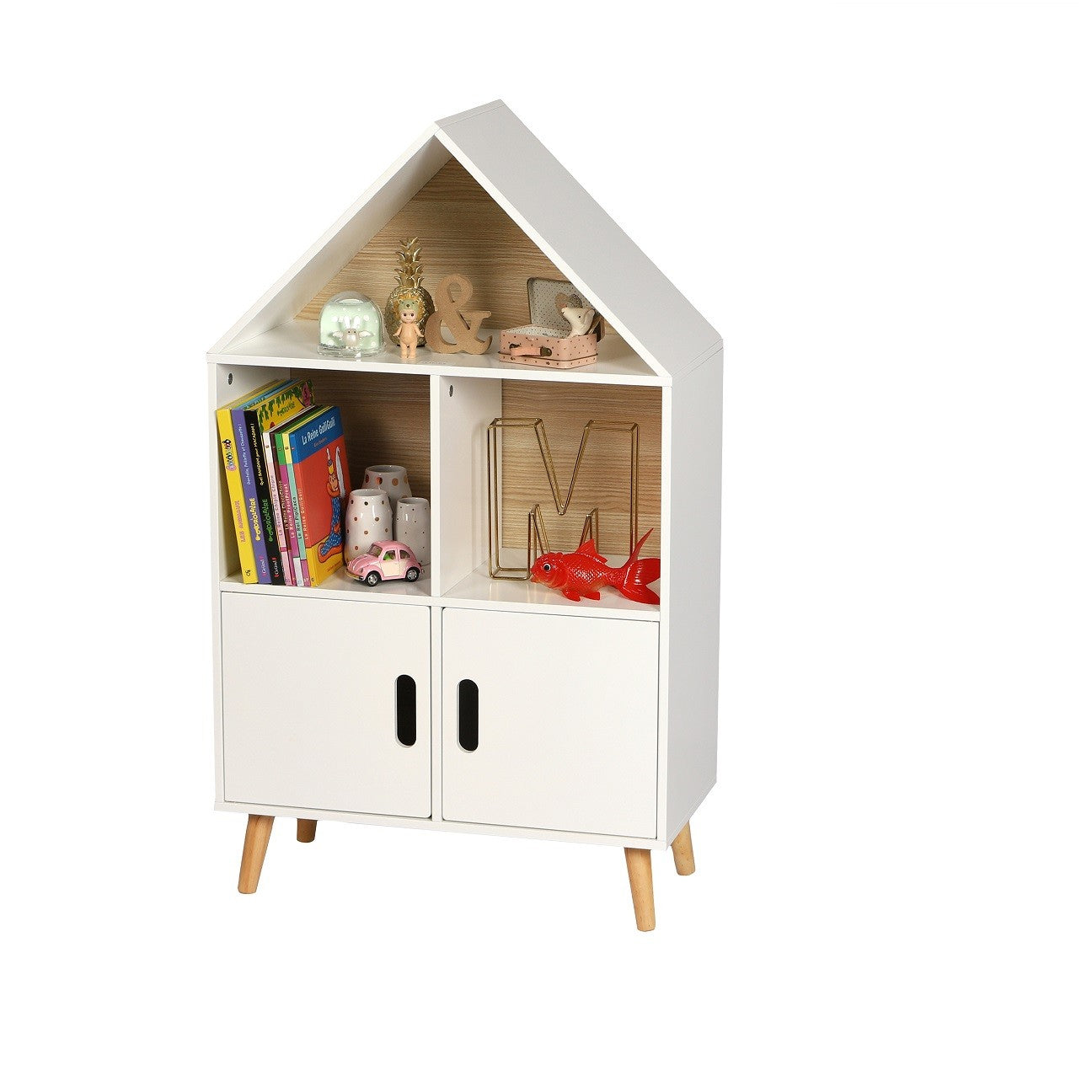 Bibliothèque Enfant Avec Coffre à Roulettes Atmosphera - Meuble De Rangement Créatif Et Pratique Pour Chambre