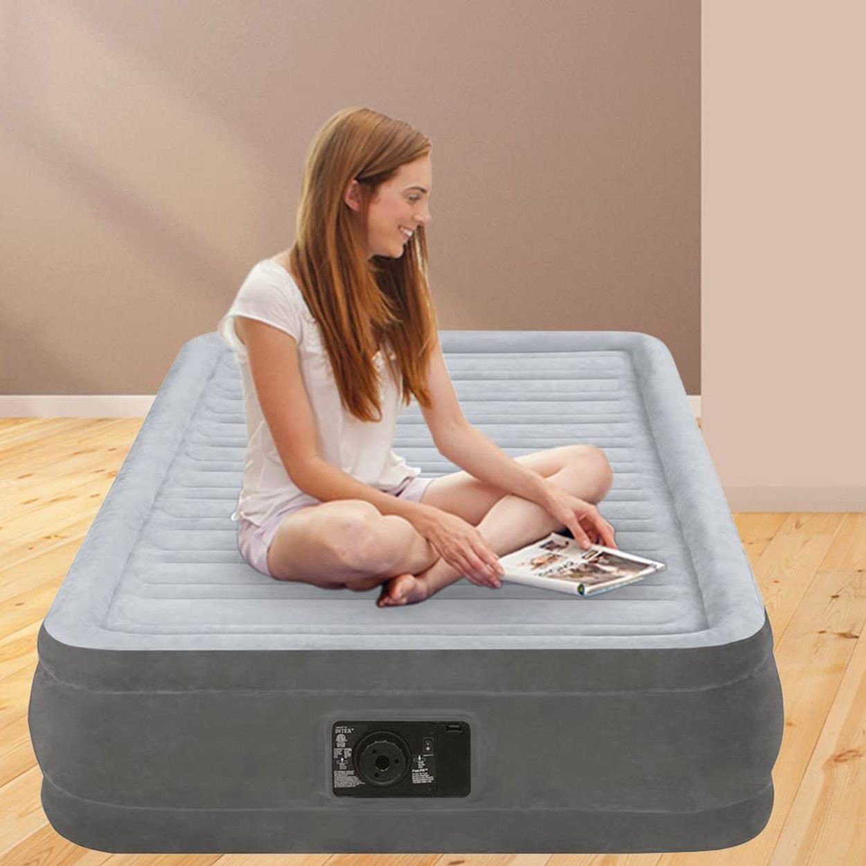 Matelas Gonflable Confort Fiber Tech 1 place - Intex
