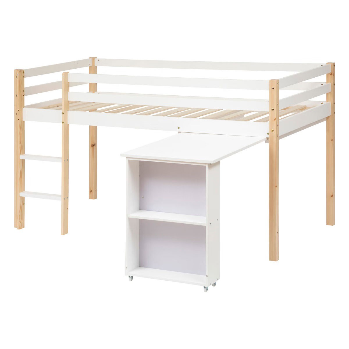 Lit Bureau Monde Enchanté Blanc 90x190 cm - Laïba Kids