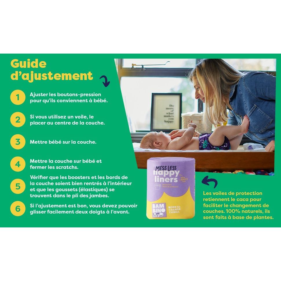 Pack de couches lavables Le Petit Rebelle Confiance - Bambino Mio