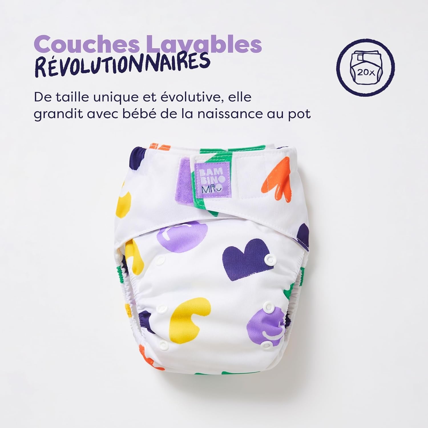 Pack de couches lavables Courage - Bambino Mio
