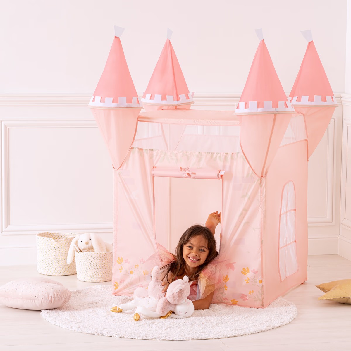 Tente Pop Up Château Princesse Rose - Atmosphera For Kids