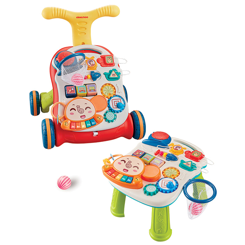 Trotteur bébé 3 en 1 Play N Grow Rouge - Kikka Boo