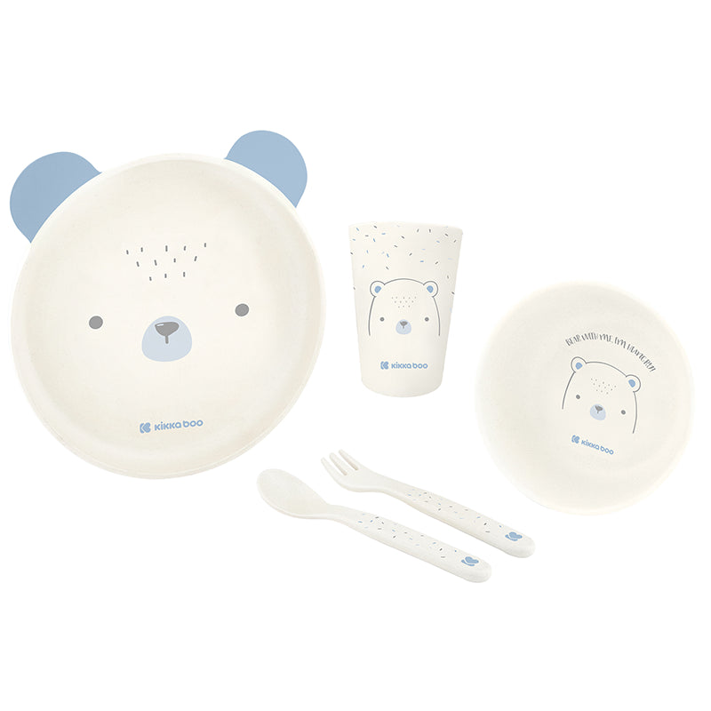 Set de repas enfant 5 pcs Ours Bleu - Kikka Boo