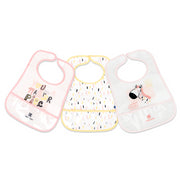 Set de 3 bavoirs bébé imperméable Arty Rose - Kikka Boo