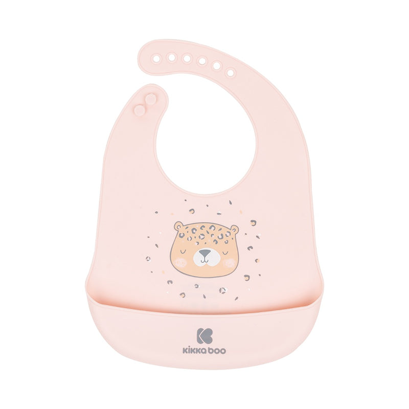 Bavoir pour bébé en silicone Savanna Rose - Kikka Boo