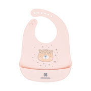 Bavoir pour bébé en silicone Savanna Rose - Kikka Boo