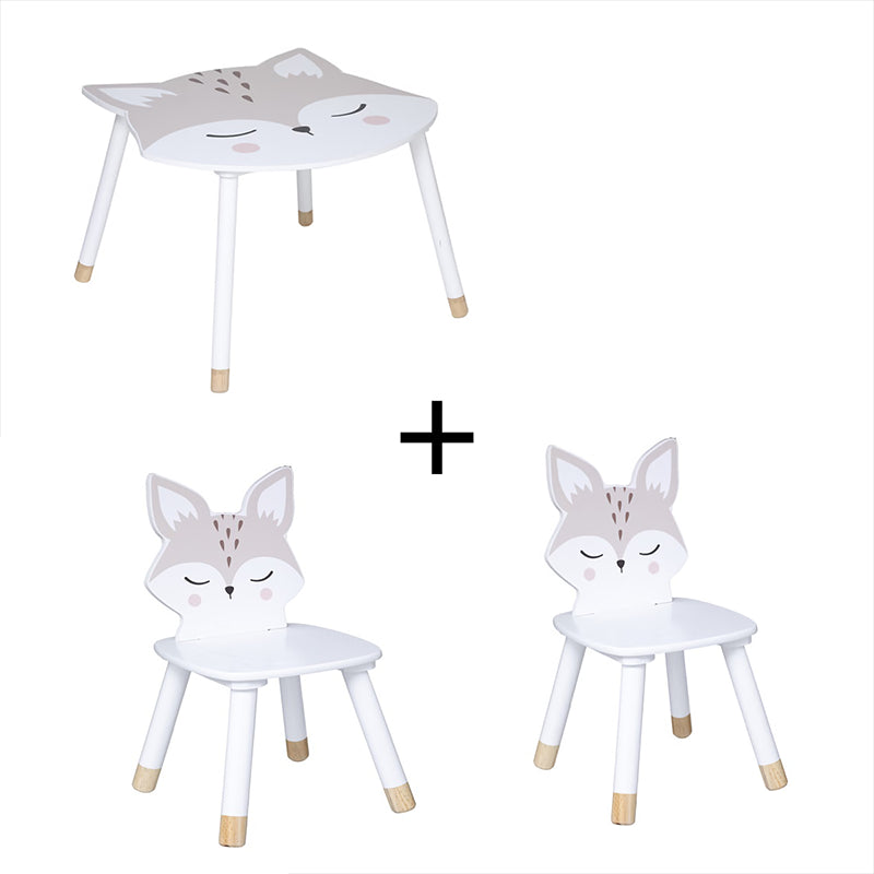 Set table douceur renard avec 2 chaises - Atmosphera For Kids