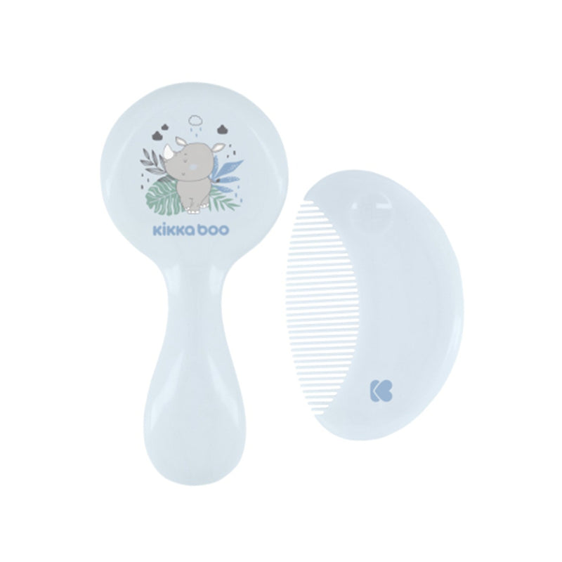 Peigne et brosse pour bébé Savanna Bleu - Kikka Boo