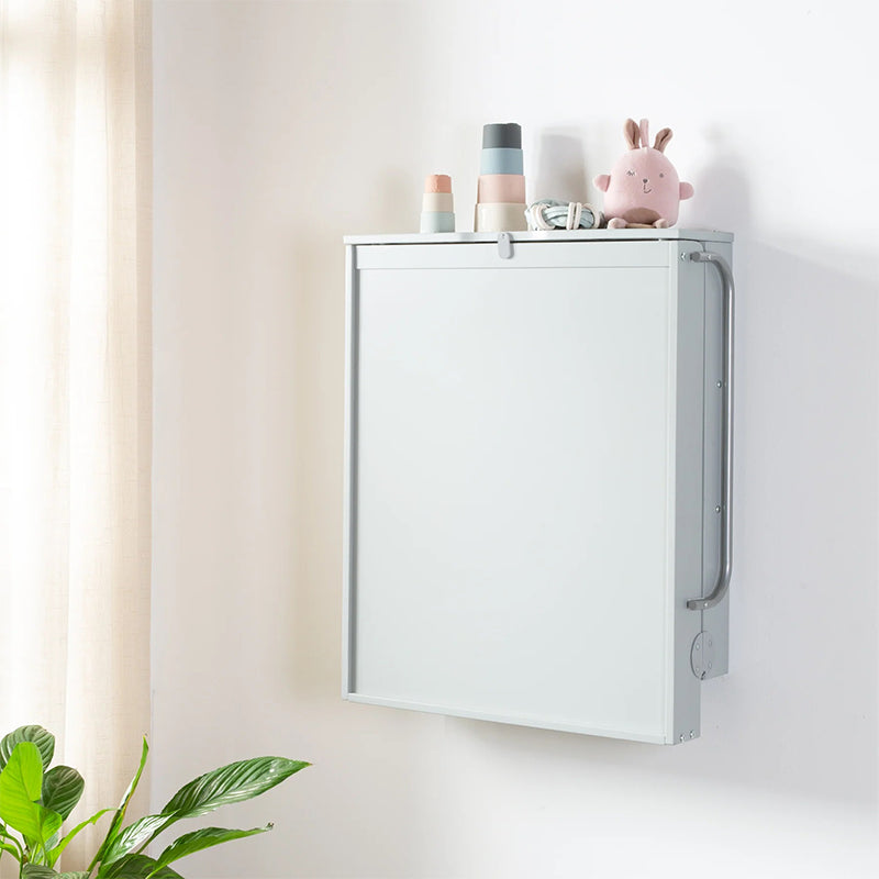 Table à langer murale pliable inclus matelas à langer Gris - Roba