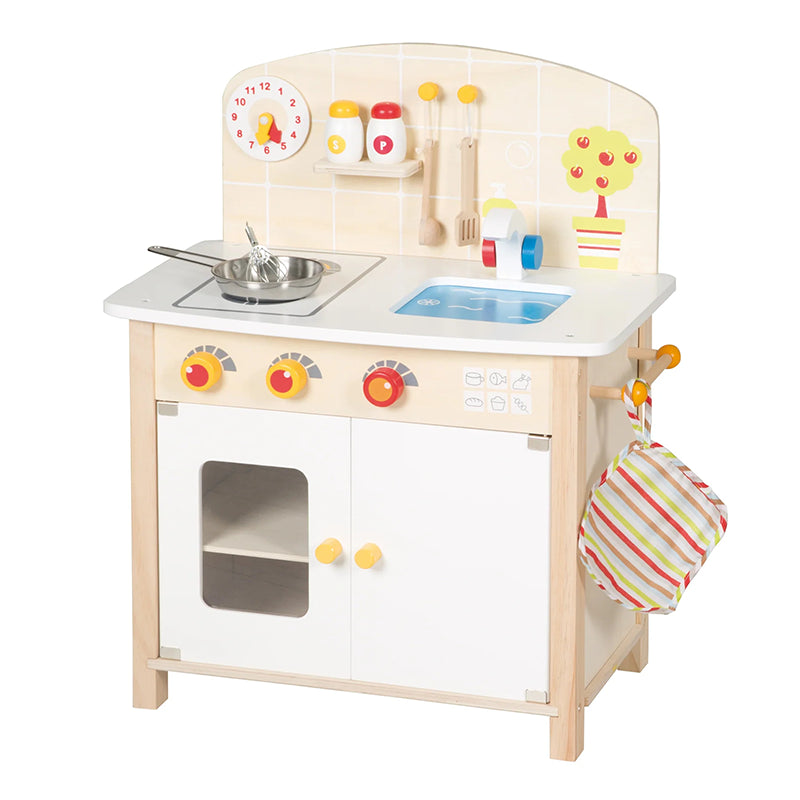 Cuisine Enfant En Bois Avec Accessoires Beige - Roba