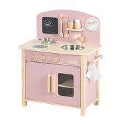 Cuisine Enfant En Bois Avec Accessoires Rose - Roba