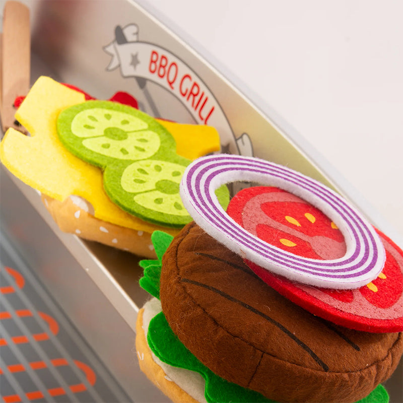 Barbecue pour enfant en bois Avec accessoires Gris - Roba