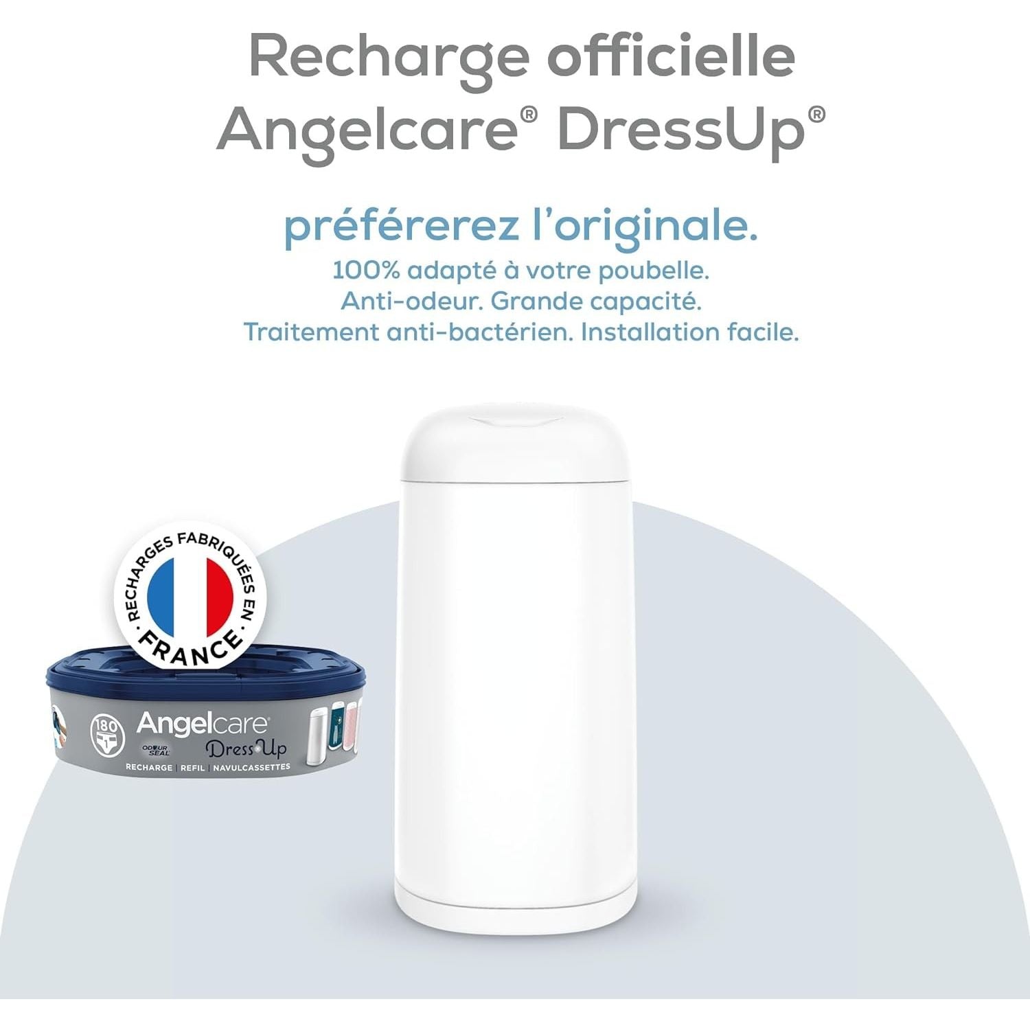 Recharges poubelle Dress Up Ocotogonales Lot de 12 Angelcare