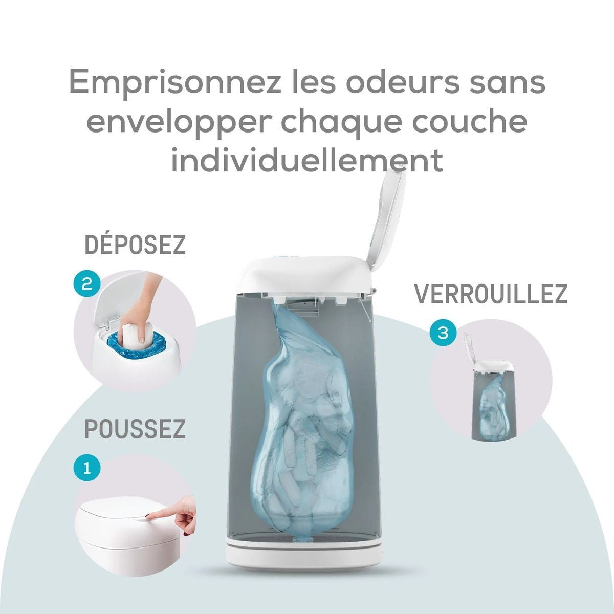 Recharges poubelle Dress Up Ocotogonales Lot de 12 Angelcare