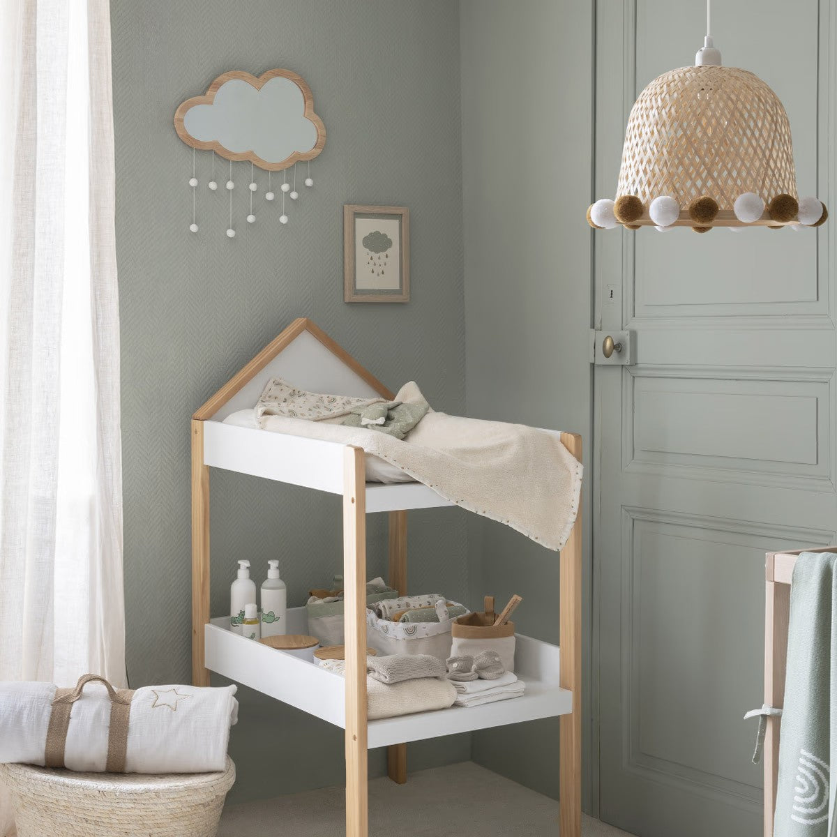 Table à langer bébé Kima Blanc - Atmosphera For Kids