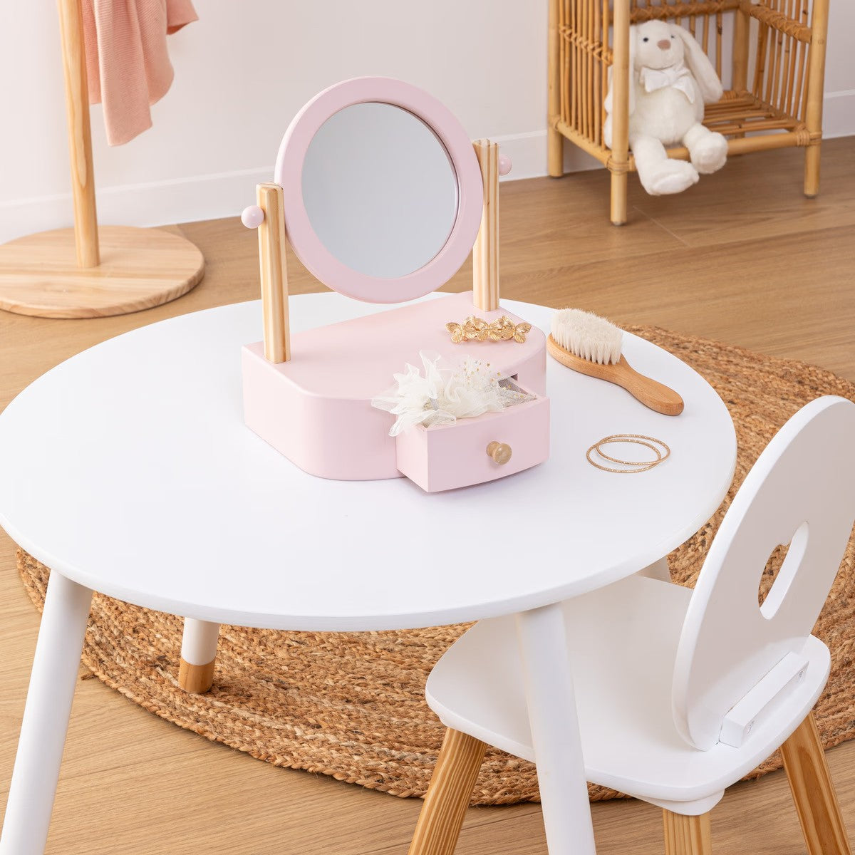 Coiffeuse à poser pour fille Rose - Atmosphera For Kids