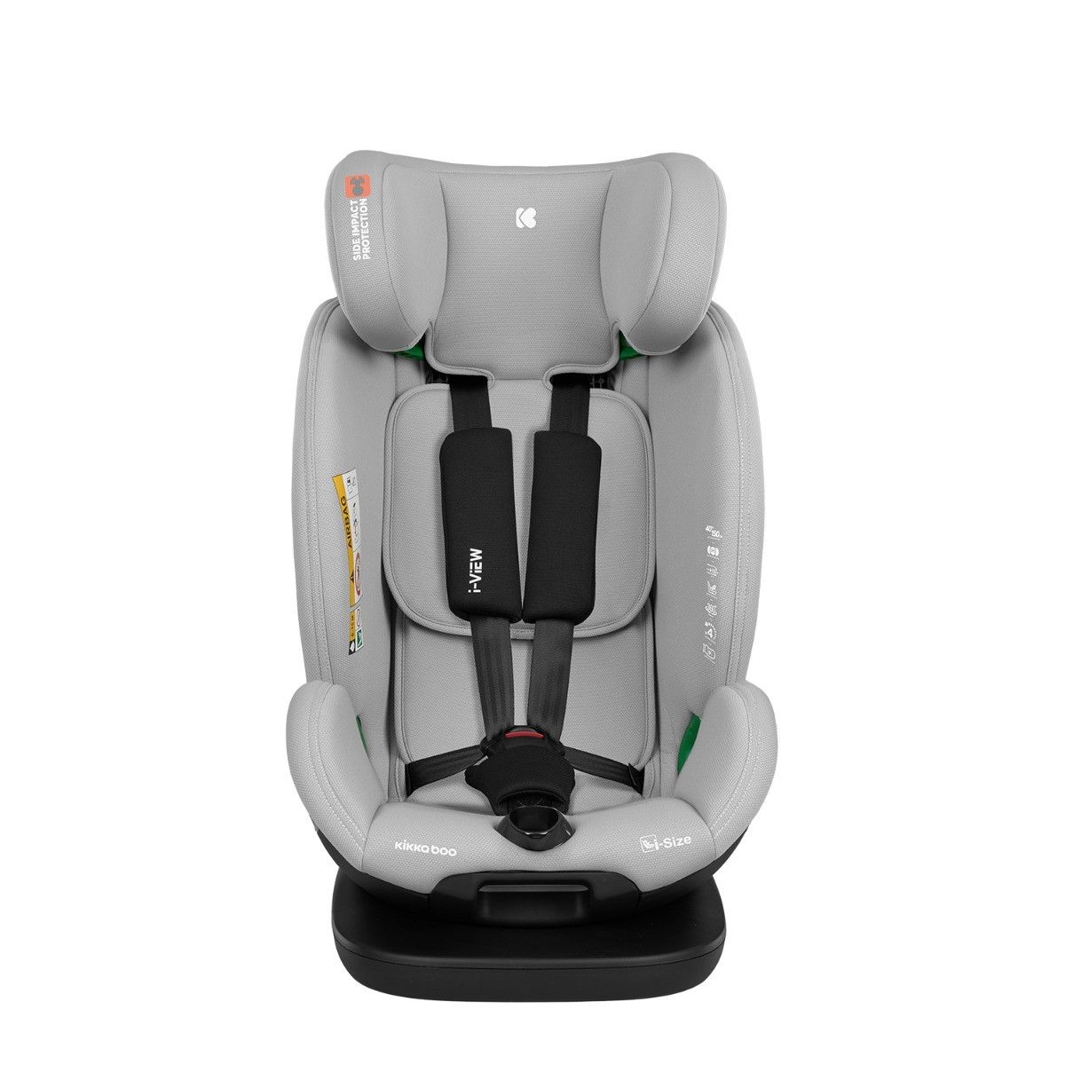 Siège-auto bébé 40-150 cm i-View i-SIZE Gris Clair - KikkaBoo