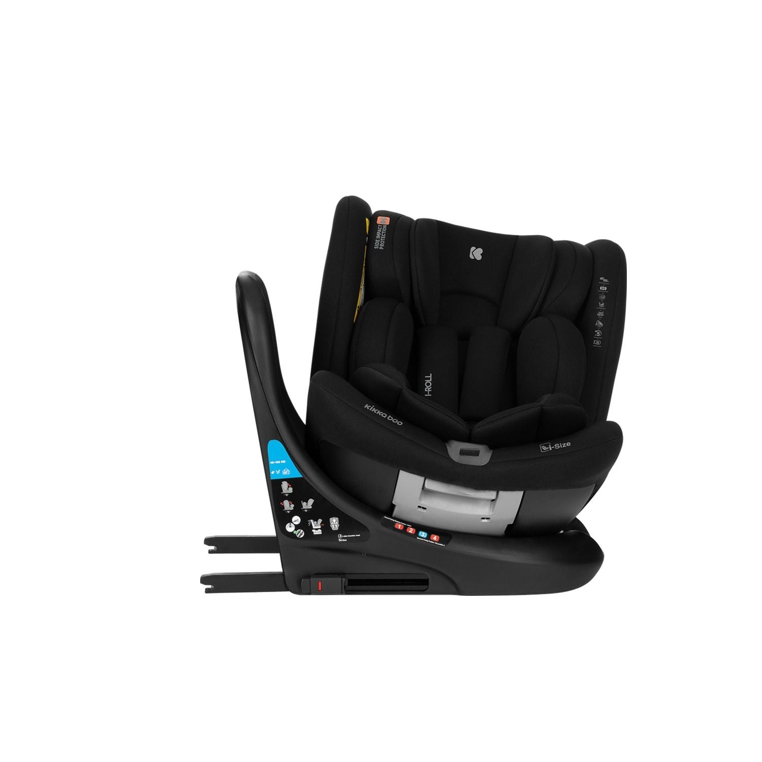 Siège-auto bébé 40-150 cm i-Roll i-SIZE Noir - KikkaBoo