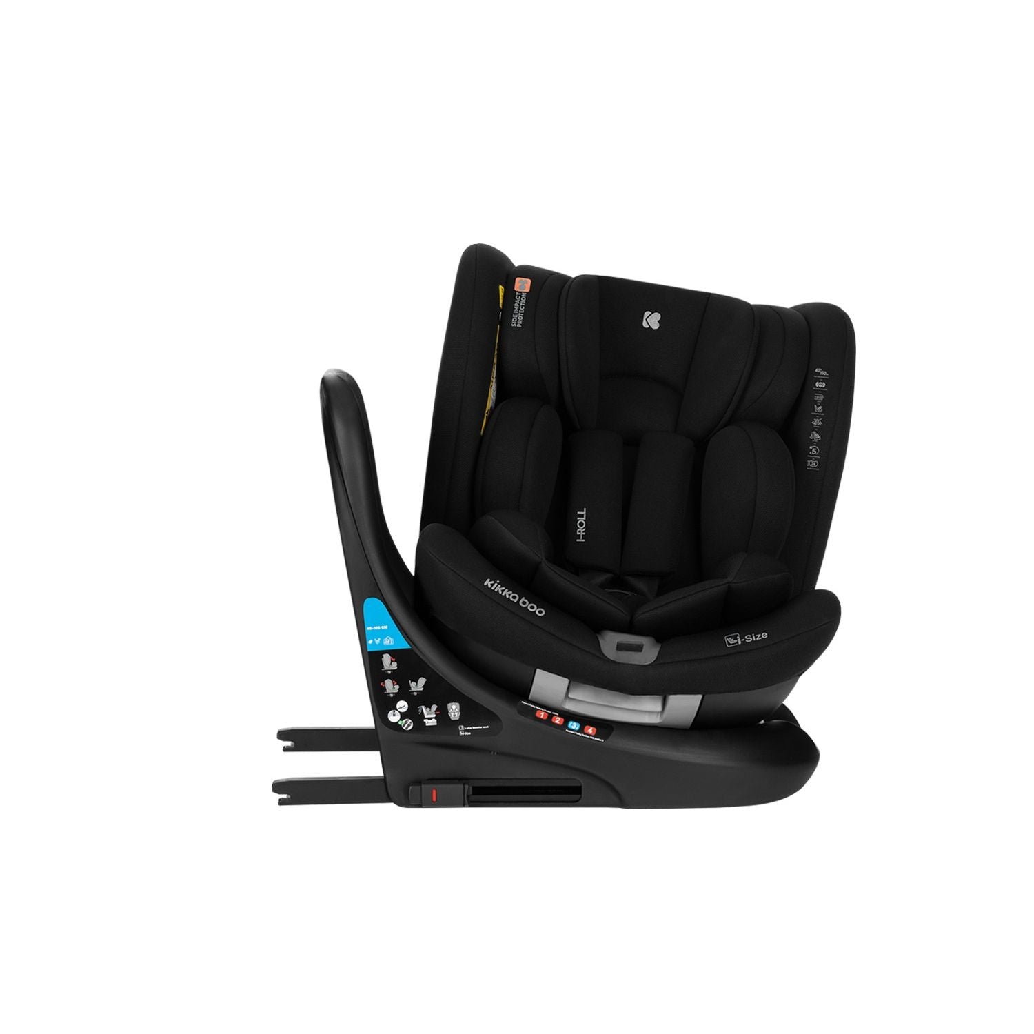 Siège-auto bébé 40-150 cm i-Roll i-SIZE Noir - KikkaBoo