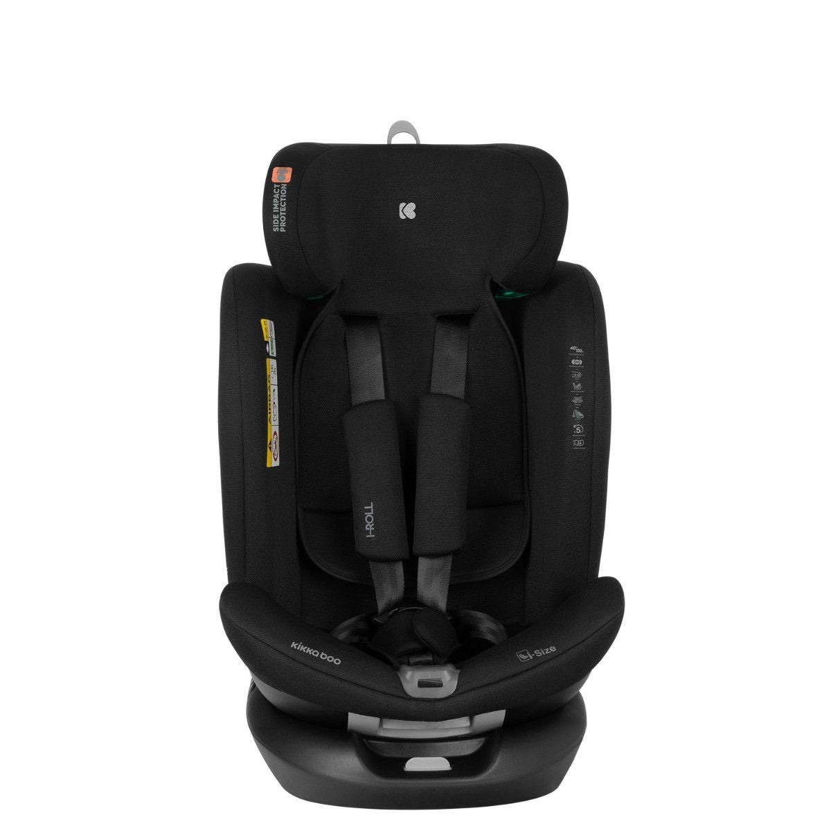 Siège-auto bébé 40-150 cm i-Roll i-SIZE Noir - KikkaBoo