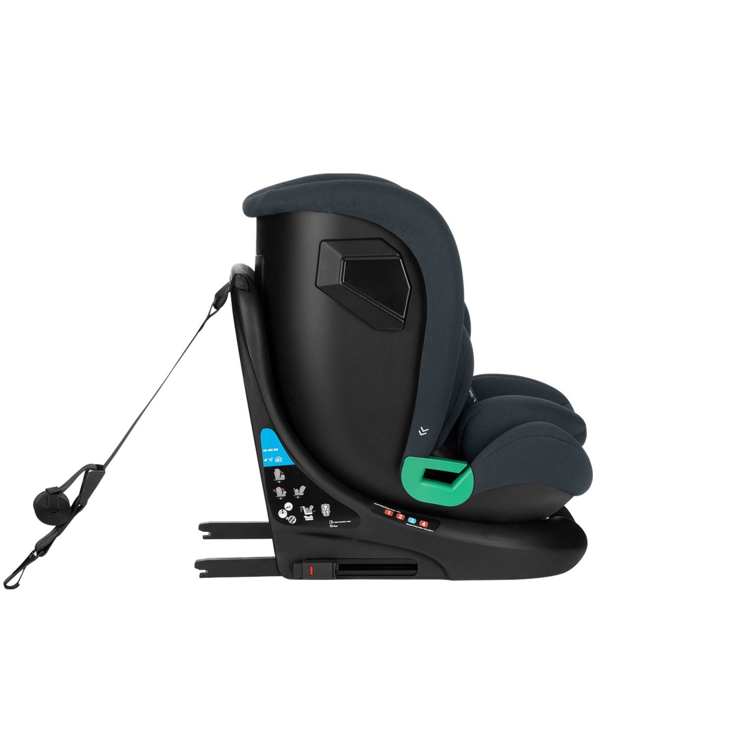 Siège-auto bébé 40-150 cm i-Roll i-SIZE Gris Foncé - KikkaBoo