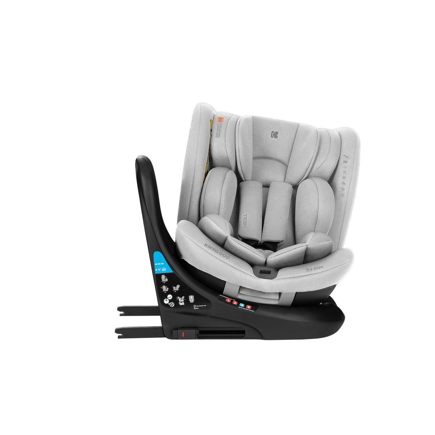 Siège-auto bébé 40-150 cm i-Roll i-SIZE Gris Clair - KikkaBoo