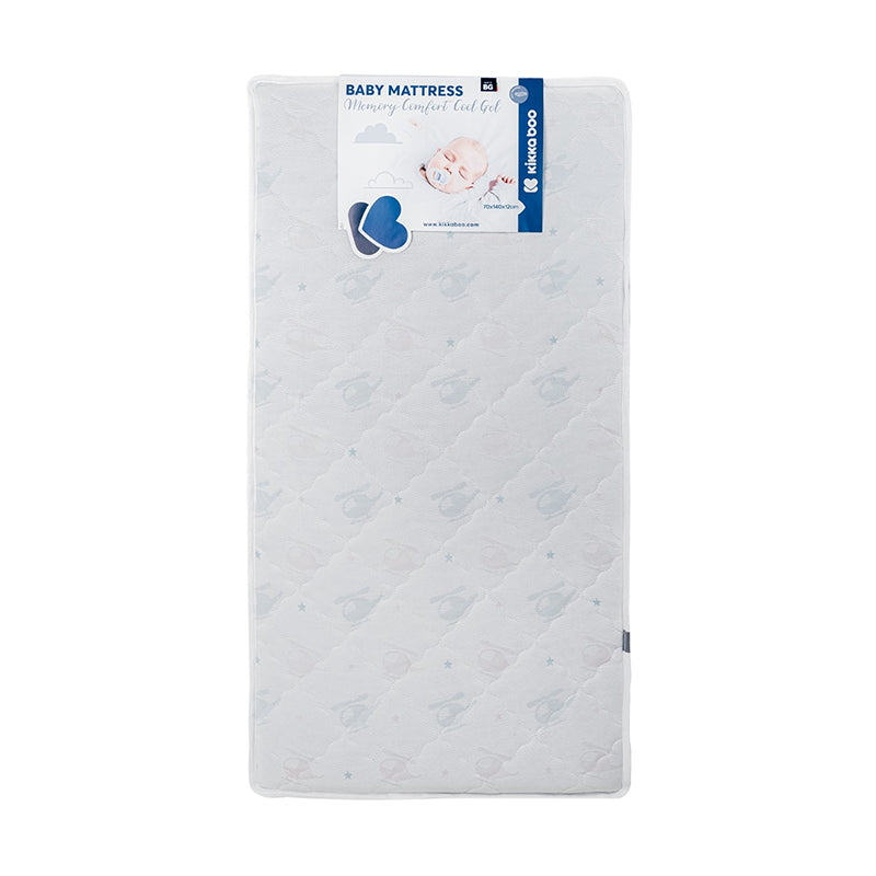 Matelas Memory Cool Gel 70х140x12 Hélicoptères Bleu Rose - KikkaBoo