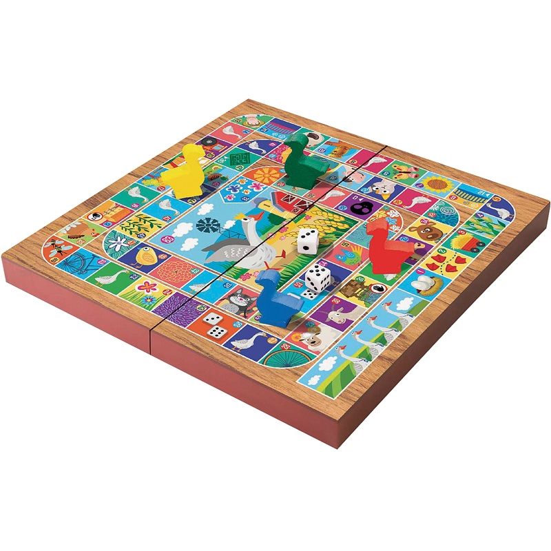 Jeu de l'oie 6+ Plateau Pliable En Bois