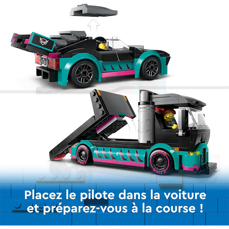 Voiture de Course et Le Camion de Transport de Voitures - Lego City