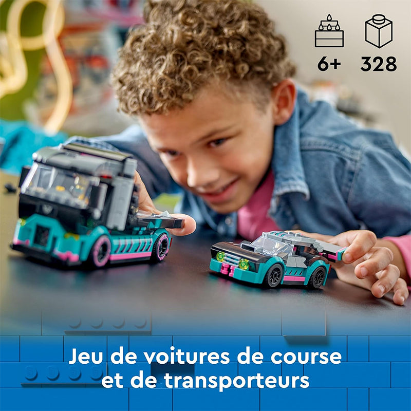 Voiture de Course et Le Camion de Transport de Voitures - Lego City