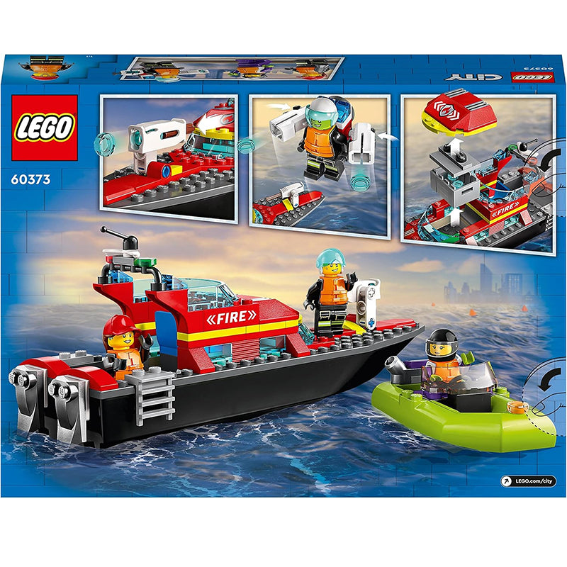 Bateau de sauvetage des Pompiers Rouge - Lego