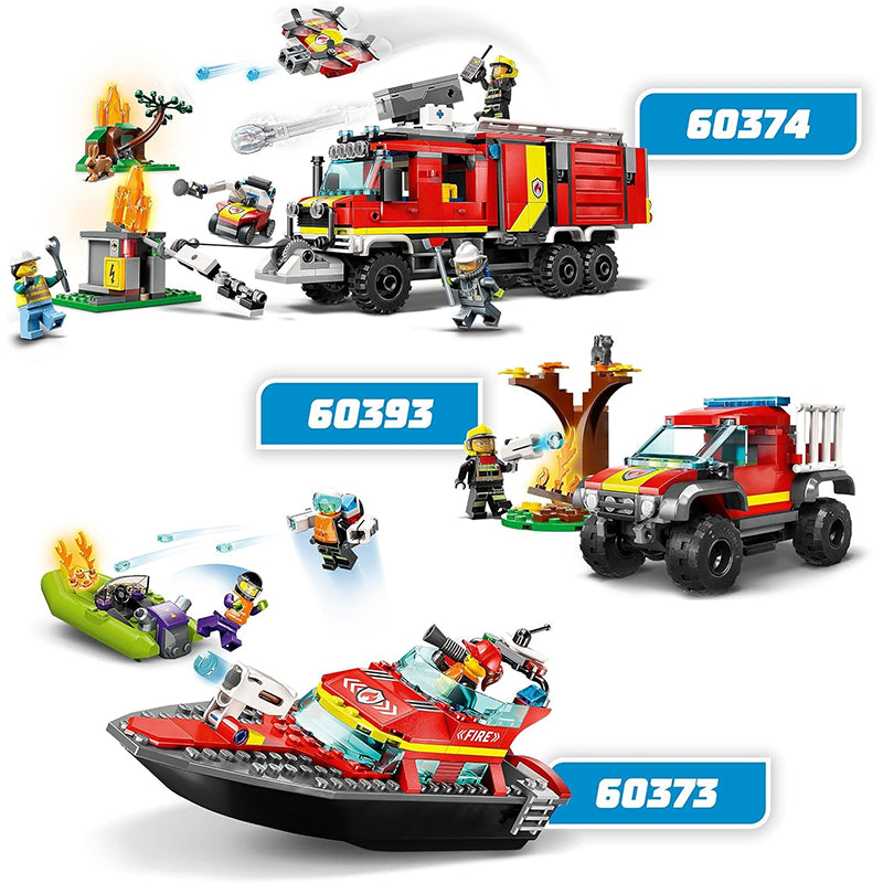 Bateau de sauvetage des Pompiers Rouge - Lego