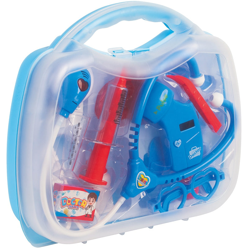 Valise de docteur 14 accessoires Bleu / Rouge