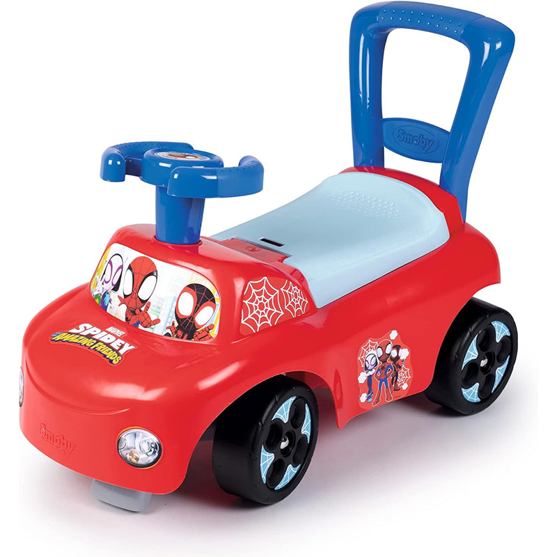 Porteur Enfant Auto Spidey Bleu - Smoby