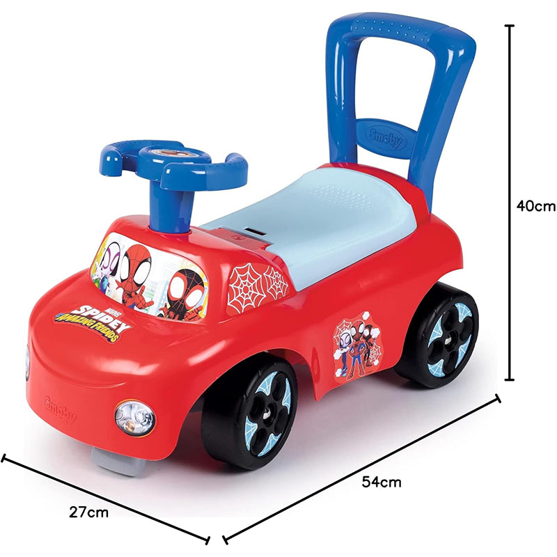 Porteur Enfant Auto Spidey Bleu - Smoby