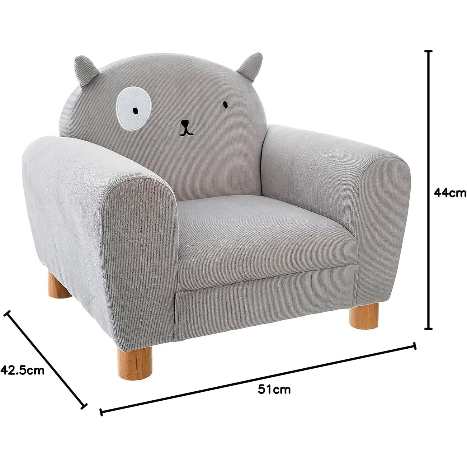 Fauteuil Pour Enfant avec Oreilles de Chat Gris - Atmosphera For Kids