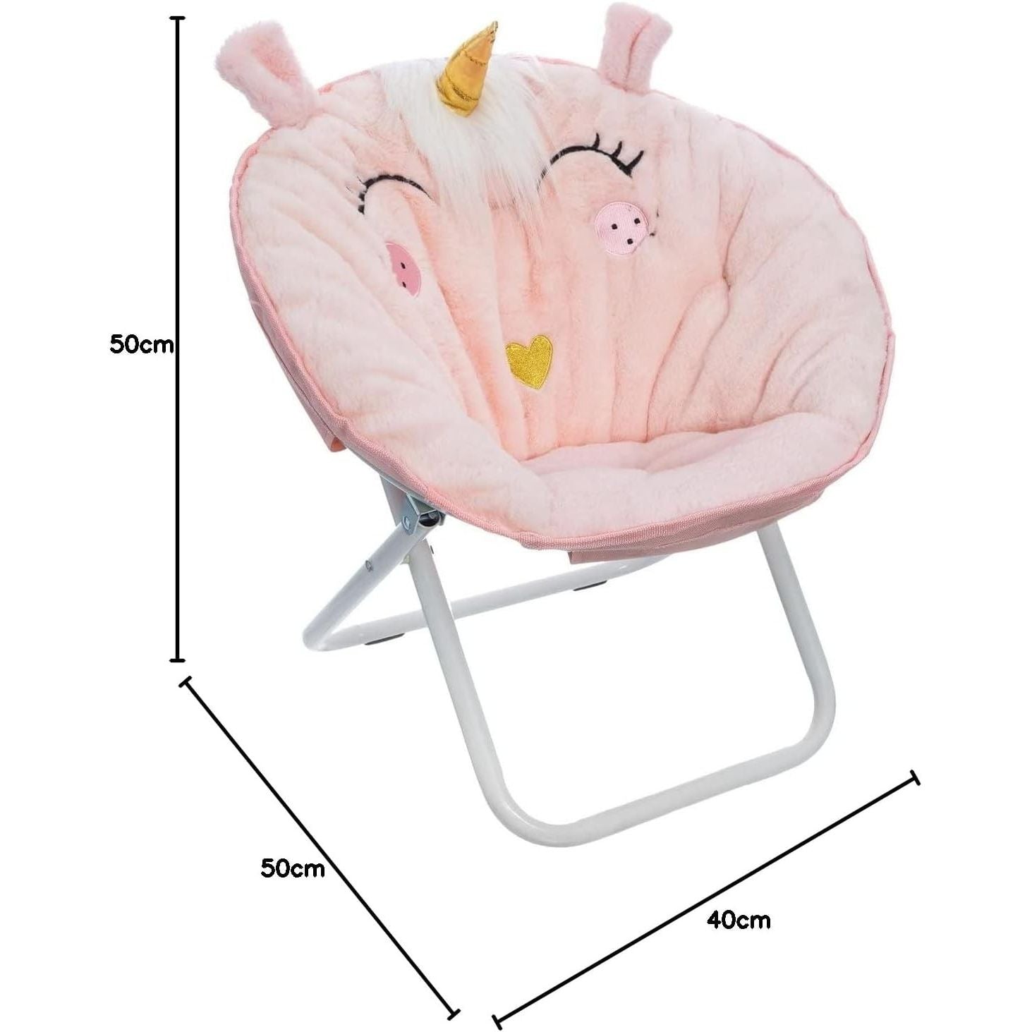 Fauteuil enfant pliant Licorne Rose - Atmosphera For Kids